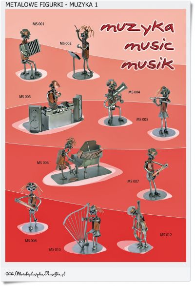 Galeria metalowych figurek muzyków