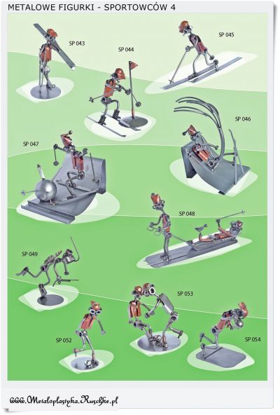 Metalowe figurki sportowców