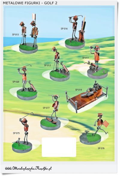 Metalowe figurki Golfistów 2