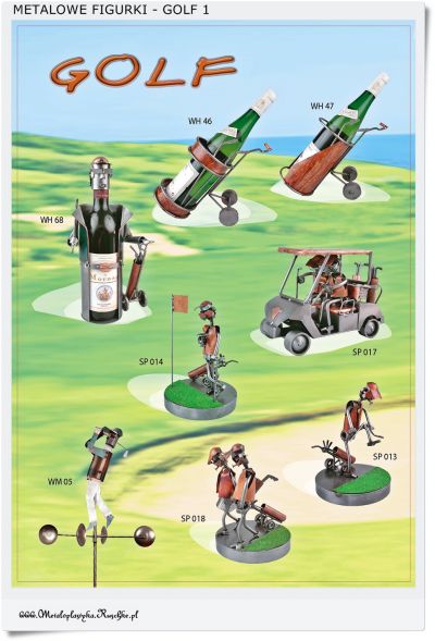 Metalowe figurki Golfistów 1
