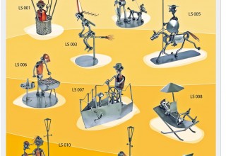 Zabawne figurki przedstawiające różne sytuacje życiowe