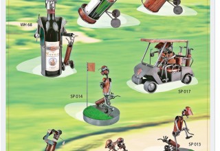 Metalowe figurki Golfistów