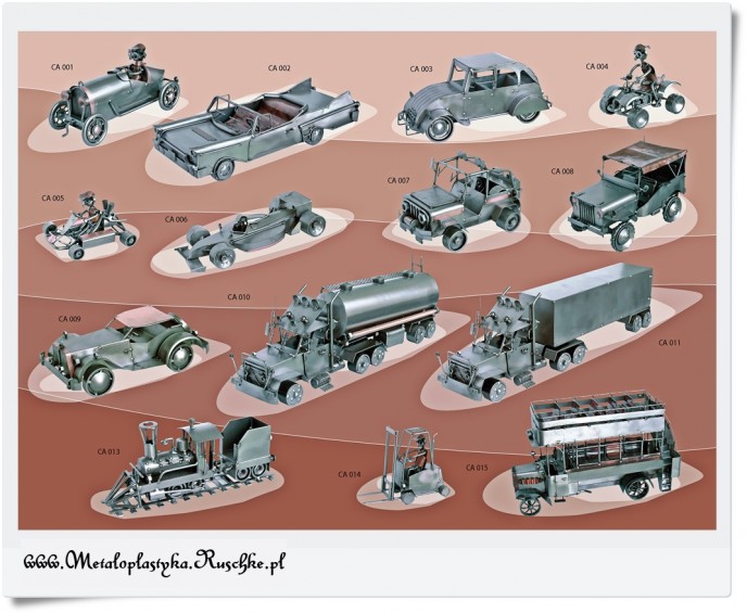Metalowe modele - Samochody, samoloty, motory itd.